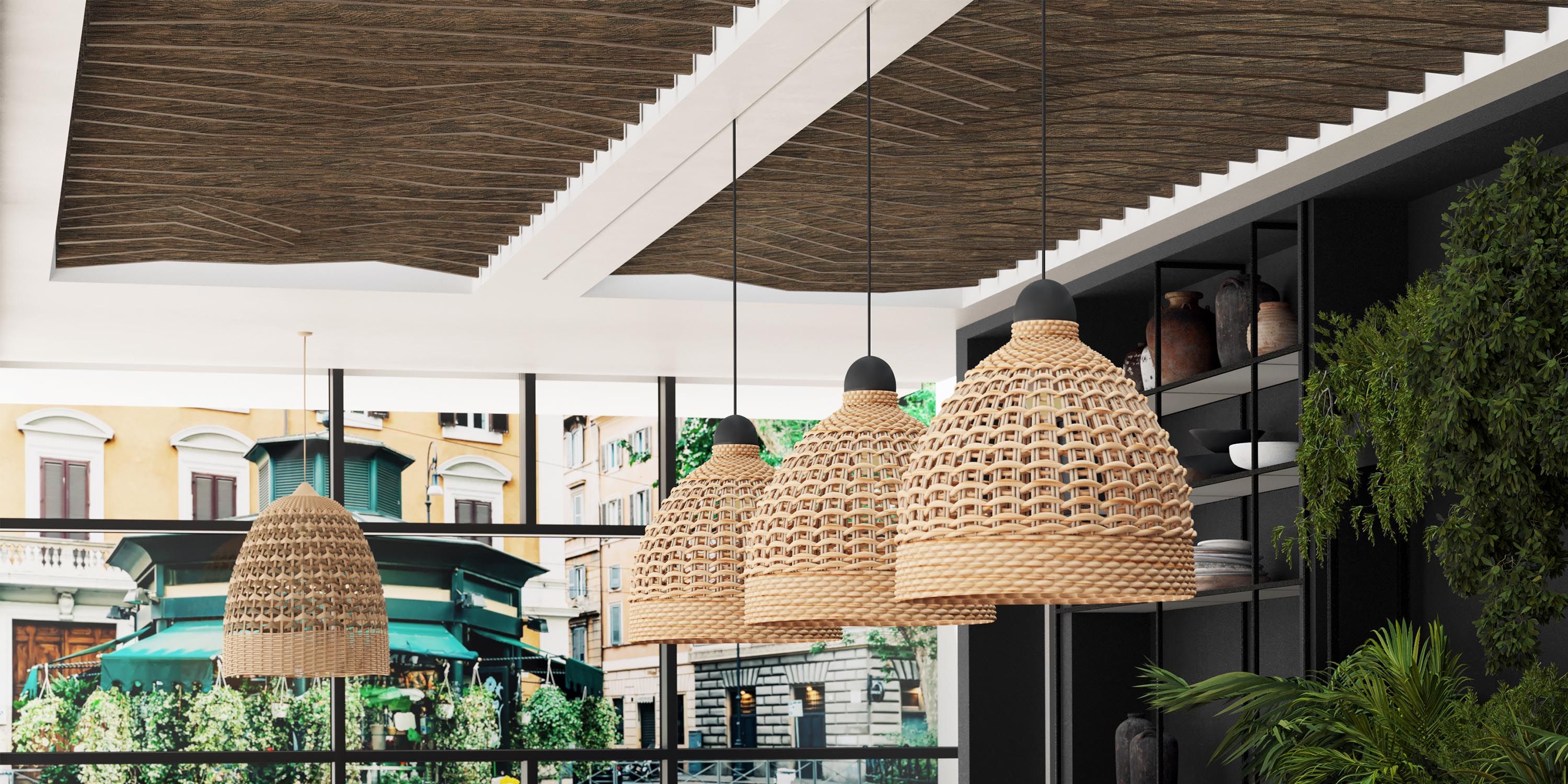 acoustical wood beam